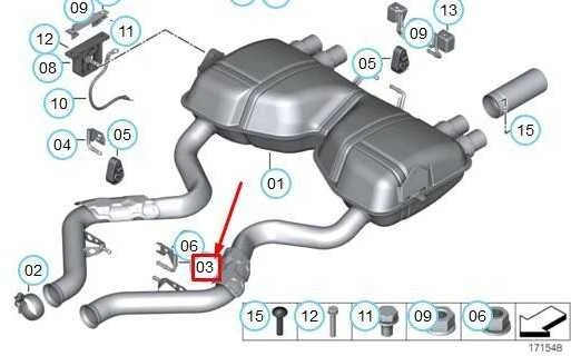 Originalus BMW M3 M3 CRT E90 E92 E93 laikiklis galiniam duslintuvui kairėje 18207841080