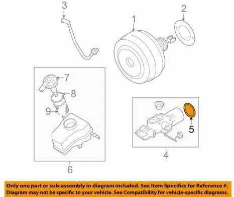Originalus BMW MINI M M3 X1 Z3 Roadster stabdžių pagrindinio cilindro O žiedas 34311160617