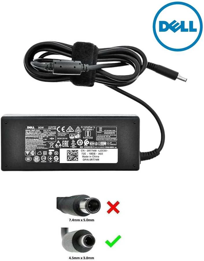 "Dell" kintamosios srovės adapteris 90W 4,62A 4,5 mm originalus