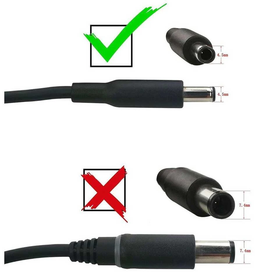 "Dell" kintamosios srovės adapteris 90W 4,62A 4,5 mm originalus