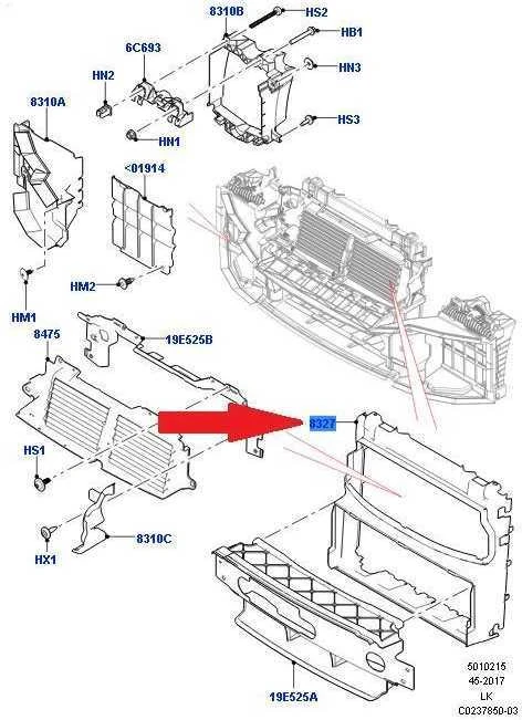 Originalus LAND ROVER Range Rover radiatoriaus oro deflektoriaus rinkinys LR084885