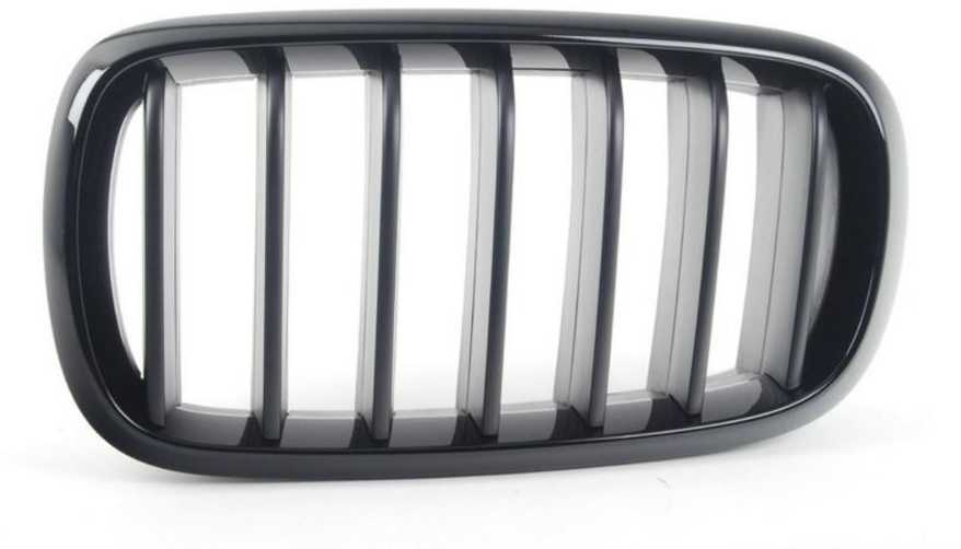 Originalus M Sport priekinis bamperis dešinysis centrinis groteles juodas blizgus BMW X5 X6 F15 16 14-