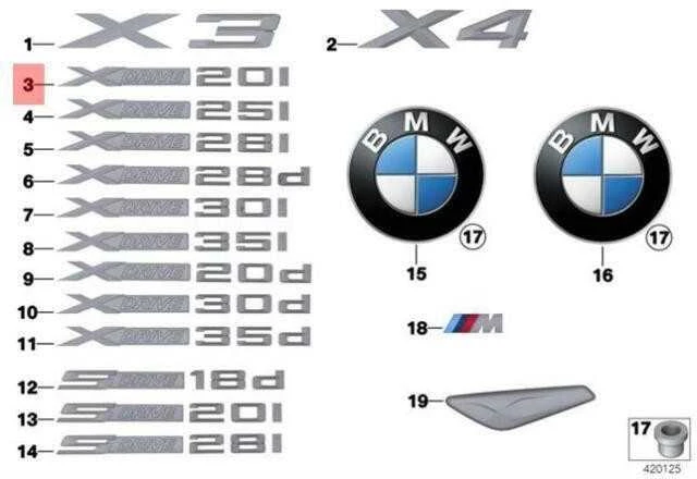 Originalus OE BMW E84 Priekinės Durys X Drive 20i Emblema Ženklelis Logotipas 51147362667