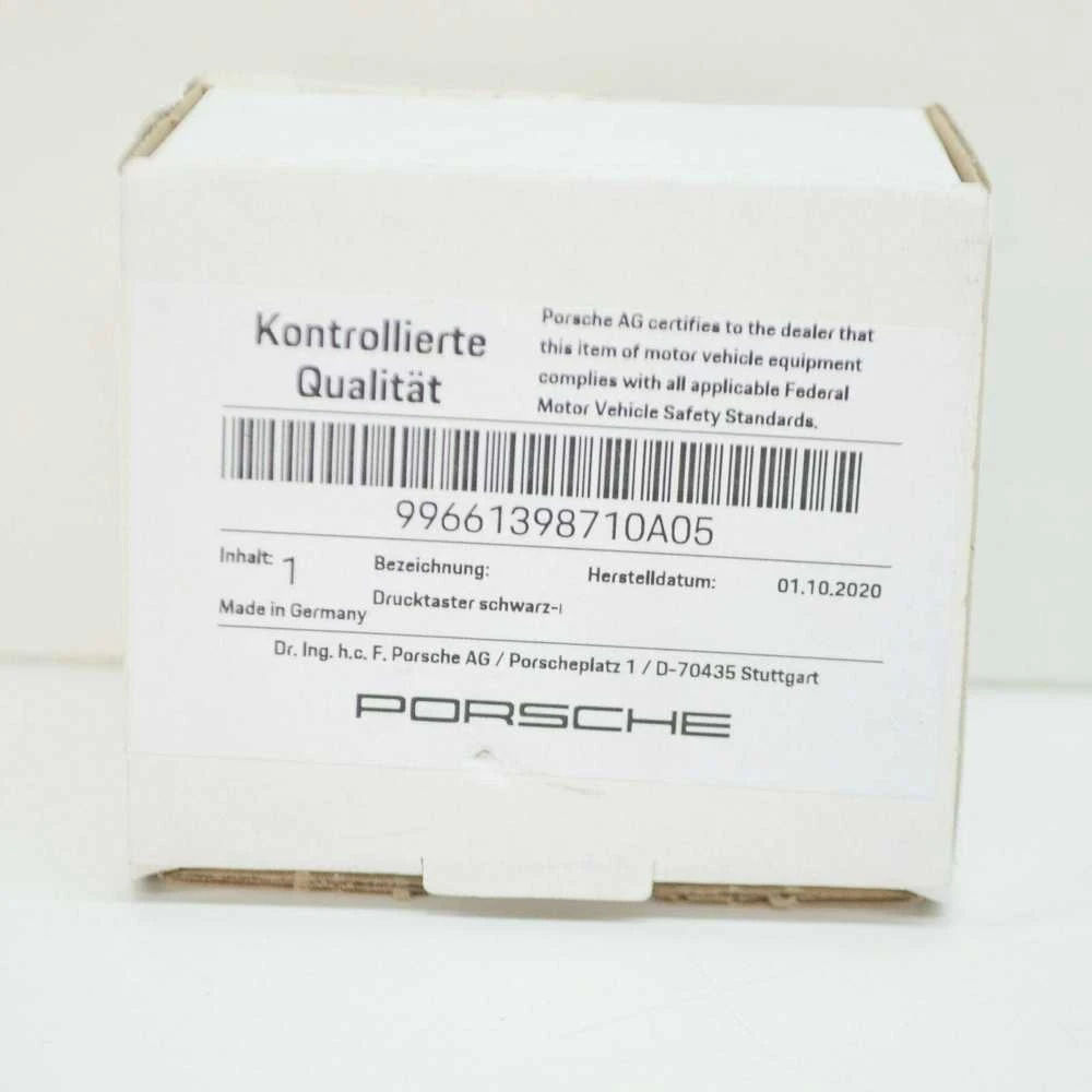 Originalus PORSCHE 911 Carrera mygtukas matinis juodas 99661398710A05
