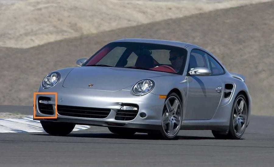Originalus Porsche 911 Turbo 07-09 Priekinis Dešinysis Bamperio Įleidimo Grotelės 9975055648101C