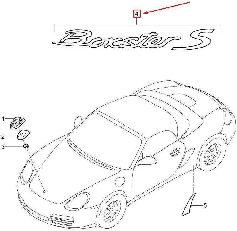 Originalus PORSCHE Boxster 987 įrašas 98755903702