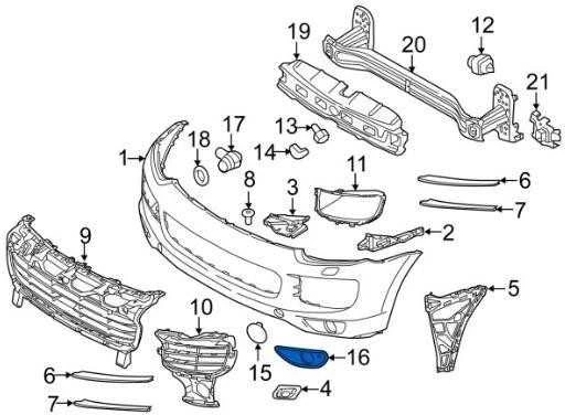 Originalus PORSCHE Cayenne 92A apdaila priekinėms žibintams kairė juoda 958505823009B9