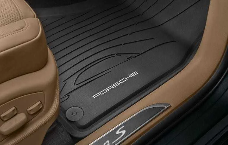 Originalus PORSCHE Macan 2018>> RHD 1 rinkinys guminių juodų kilimėlių 95B044802421E0