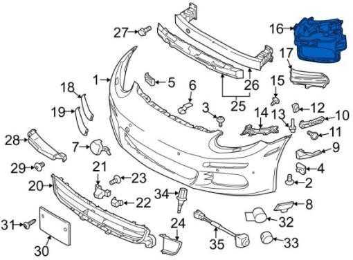 Originalus PORSCHE Panamera 970 laikiklis dešinėje juodas 970505664001E0