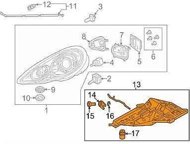 Originalus PORSCHE Panamera 970 Montavimas Kairiajai Pagrindinei Žibintų Lempa 97063107351