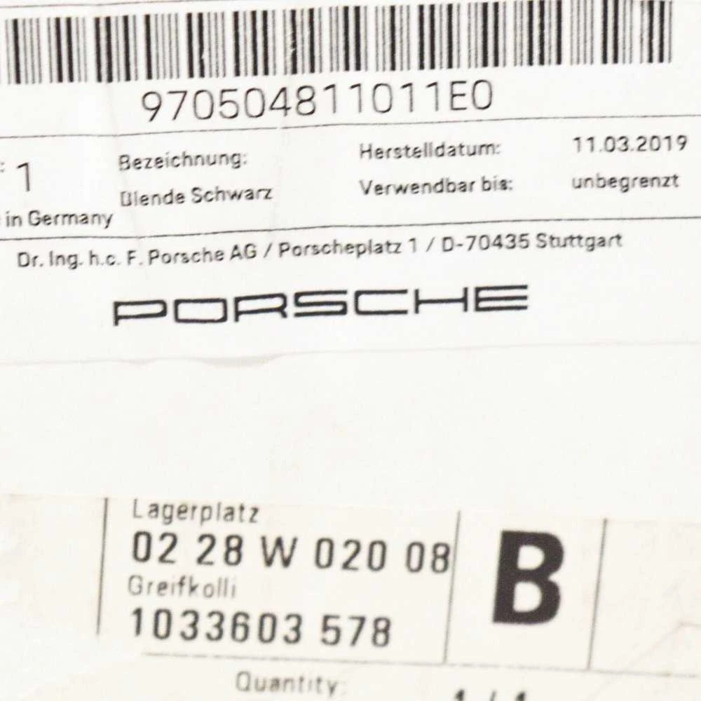 Originalus Porsche Panamera radiatoriaus šerdies atramos uždengimo skydelis 970504811011E