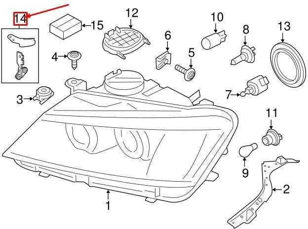 Originalus remonto komplektas O/S priekinių žibintų BMW X3 X4 M F25 F26 X3 18d 18i 63117401168