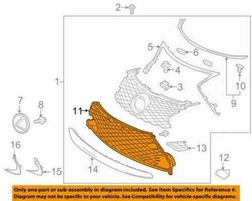 Originalus TOYOTA 15-16 RC350 Priekinis Bamperis Apatinis Grotelės 5310224100