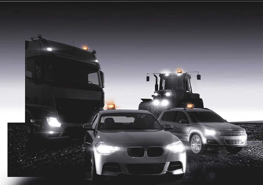 OSRAM LIGHTsignal LED žibintas | 360° gintarinis | 12/24V | 3 varžtų tvirtinimas