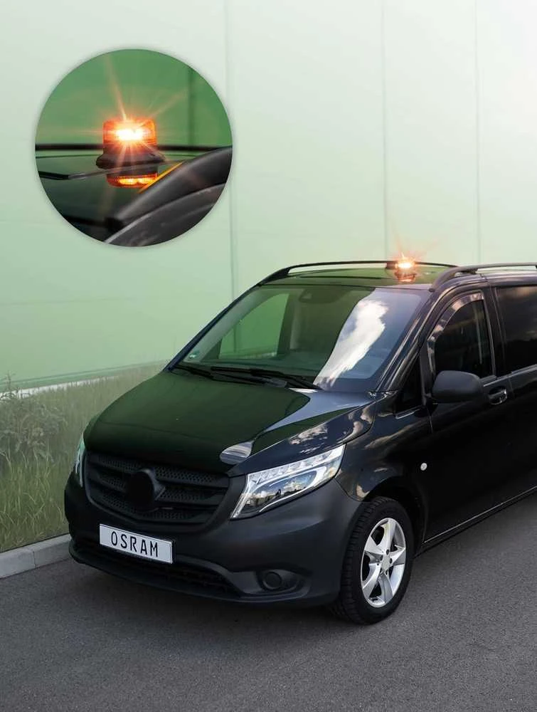 OSRAM LIGHTsignal LED žibintas | 360° gintarinis | 12/24V | 3 varžtų tvirtinimas