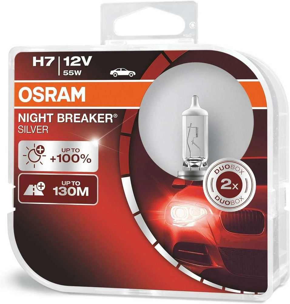 OSRAM NIGHT BREAKER Sidabrinis H7 64210NBS HCB 2V