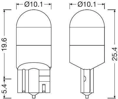 OSRAM Night Breaker W5W T10 LED lemputės 12V | Baltos | Teisėtos naudoti kelyje | 2 vnt.
