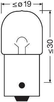 OSRAM R10W 12V 10W Lemputės BA15s Original Line Blister 2vnt 5008 2BL