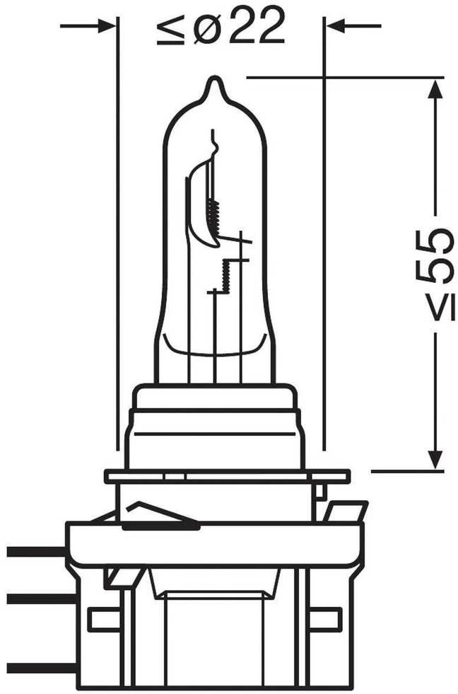 OSRAM Automobilinė lemputė H15 55/15W 12V PGJ23T 1vnt