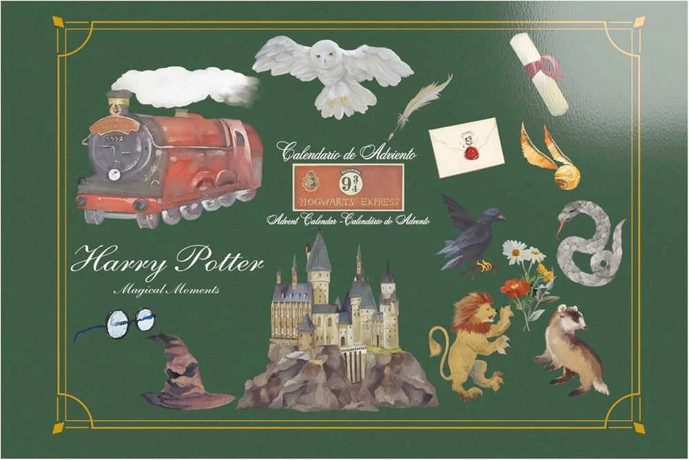Harry Potter advento kalendoriaus iliustruotas viršelis