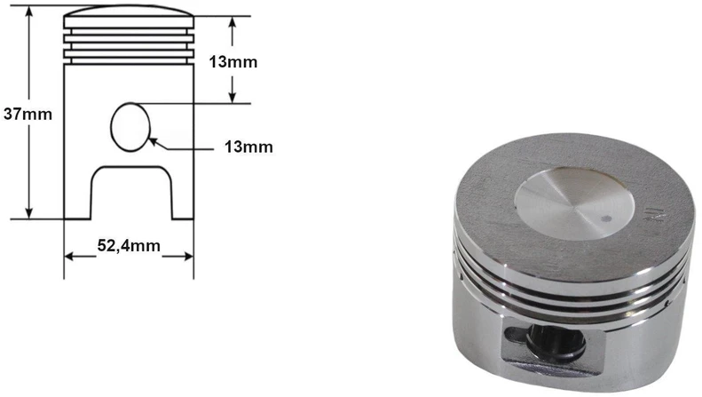 Other CILINDRAS ATV 110 52,4 mm KAIŠTIS 13 mm 152FMH WIN