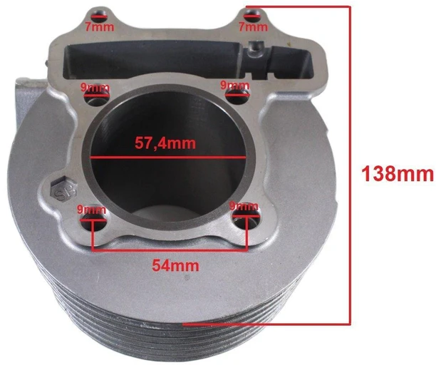 Other CILINDRAS GY6-150 ATV 150 57.4mm KAIŠČIS 15mm KOMPLEKTAS LAIMĖK