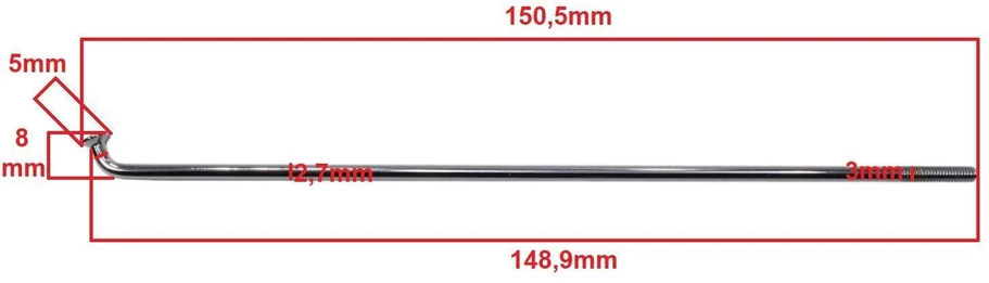 Other JAWA 50 STIPINAI 149x2,5mm 36vnt. CHROME DUELLS DI