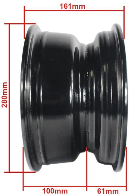 Other KETURRAČIO RATLANKIS 10" PRIEKINIS ATV ​​200 BASHAN Juodas WB
