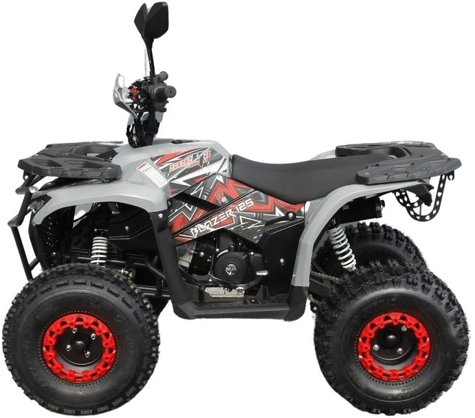 Other KETURRATIS ATV 125 SEEYA BLAZER B6 PILKA-RAUDONA PAVARA 1+1 8 col. PLIENINIAI RATLANKIAI