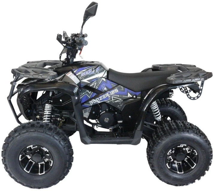 Other KETURRATLANKIS ATV 125 SEEYA BLAZER B6 JUODA-MĖLYNA 1+1 PAVARA 8" ALIUMINIO RATLANKIAI