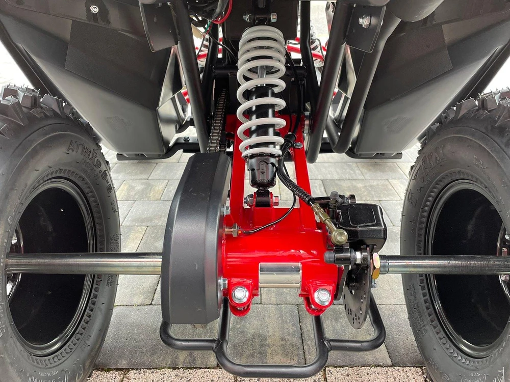 Other KETURRATLANKIS ATV 125 SEEYA PAROON P6 JUODA-RAUDONA 1+1 PAVARA 8" ALIUMINIO RATLANKIAI