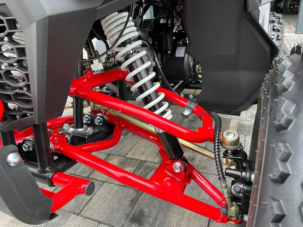 Other KETURRATLANKIS ATV 125 SEEYA PAROON P6 JUODA-RAUDONA 1+1 PAVARA 8" ALIUMINIO RATLANKIAI