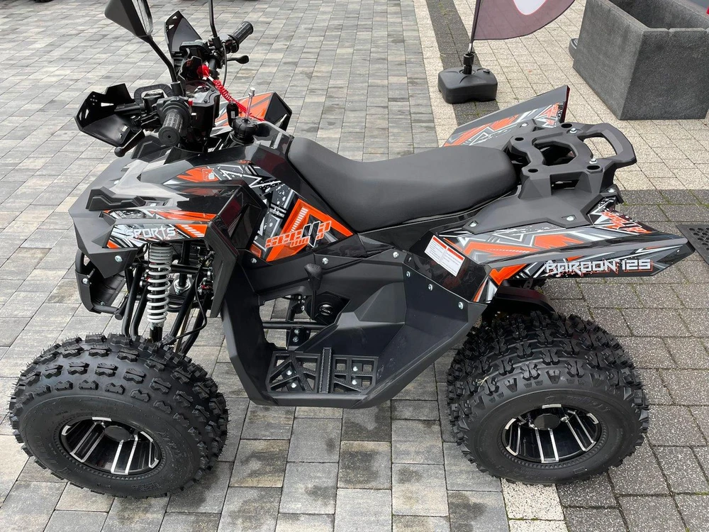 Other KETURRATLANKIS ATV 125 SEEYA PAROON P6 JUODA-ORANŽINĖ 1+1 PAVARA 8" ALIUMINIO RATLANKIAI