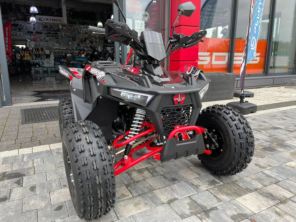 Other KETURRATLANKIS ATV 125 SEEYA PAROON P6 JUODA-RAUDONA 1+1 PAVARA 8" ALIUMINIO RATLANKIAI