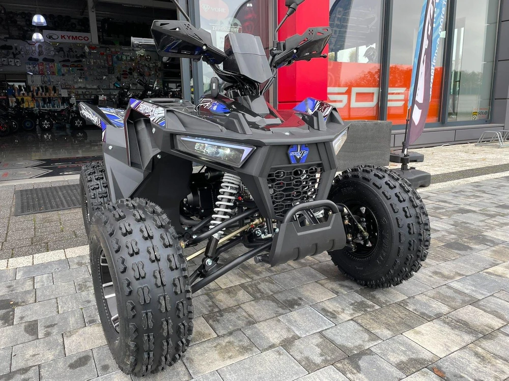 Other KETURRATLANKIS ATV 125 SEEYA PAROON P6 JUODA-MĖLYNA 1+1 PAVARA 8" ALIUMINIO RATLANKIAI