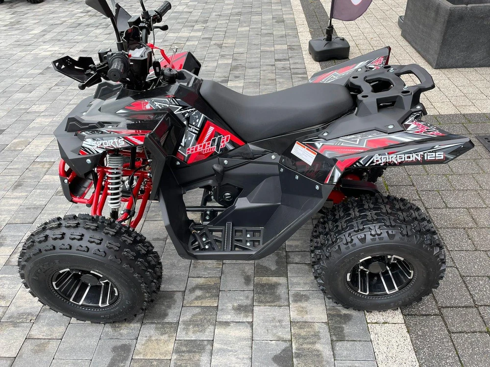 Other KETURRATLANKIS ATV 125 SEEYA PAROON P6 JUODA-RAUDONA 1+1 PAVARA 8" ALIUMINIO RATLANKIAI