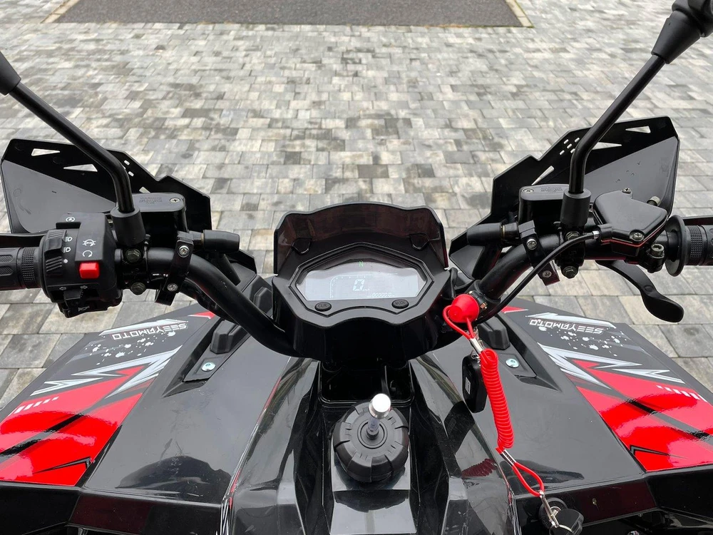 Other KETURRATLANKIS ATV 125 SEEYA PAROON P6 JUODA-RAUDONA 1+1 PAVARA 8" ALIUMINIO RATLANKIAI