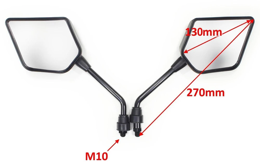 Other MOTOCIKLO VEIDRODĖLIAI MOTOROLERIUI, ATV CROSS SPORT Juodas M10 OXF-1444 E4 OX