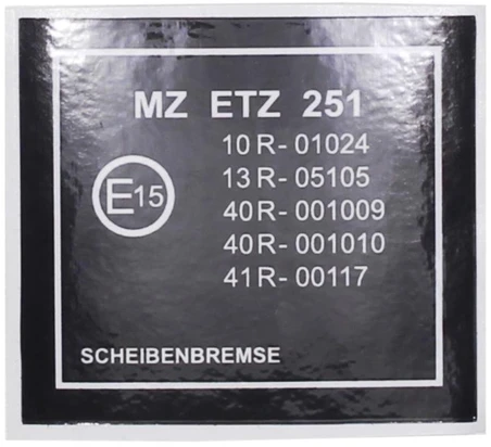 Other MZ ETZ 251 RĖMO GALVUTĖS LIPDUKAS