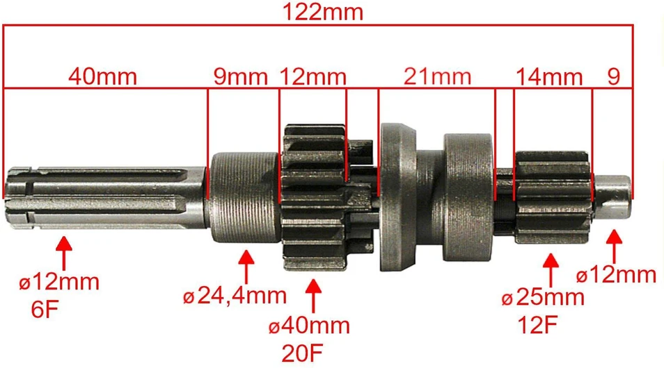Other PAVARŲ DĖŽĖS VELENAS ATV ​​110/125 1+1 KOMPLEKTAS TZ