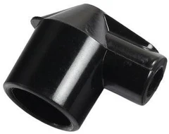 Other Plastikinė žvakės vamzdelis 90° kampu, trumpas, juodas, 03B
