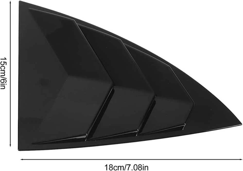 Other Šoninio lango spoileris "Tesla Model Y" 2021-2023 m. modeliui - 2 vnt. ABS trikampio dangtelis, juodas
