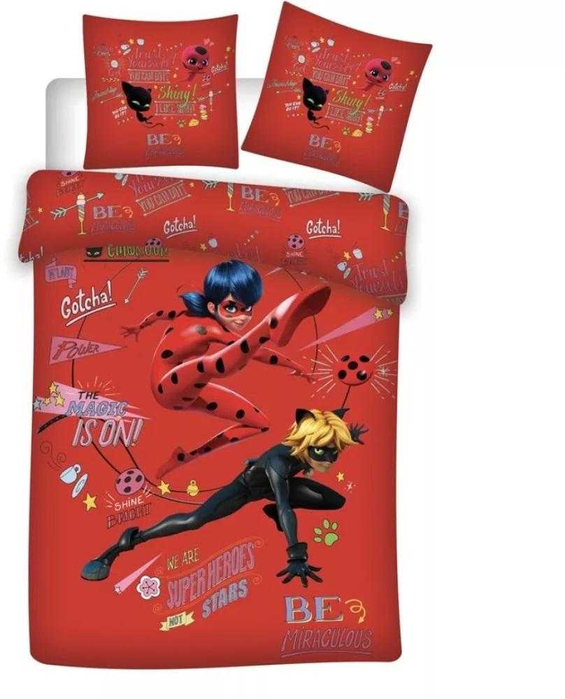 Miraculous Ladybug Patalynė "Ladybug" 140×200 cm, 65×65 cm