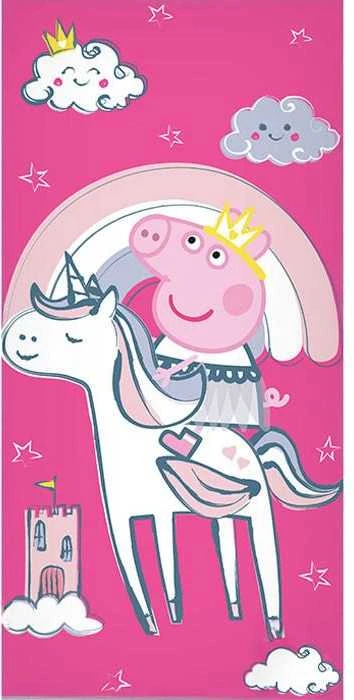 Peppa Pig Vienaragis vonios rankšluostis, paplūdimio rankšluostis 70x140cm