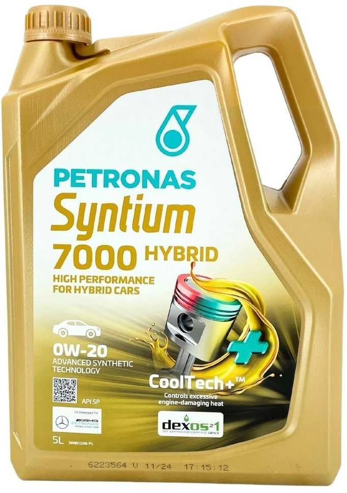 PETRONAS variklio alyva SYNTIUM 7000 HYBRID 0W-20 SP 5L