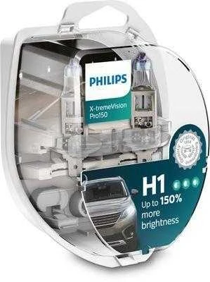 Philips Lempučių komplektas 2vnt. 55W 12V P14,5s H1 X-TREMEVISION Pro150+150%