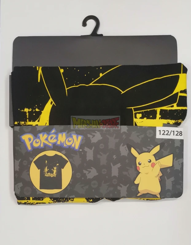Pokemon marškinėliai vaikams Pikachu, juodi