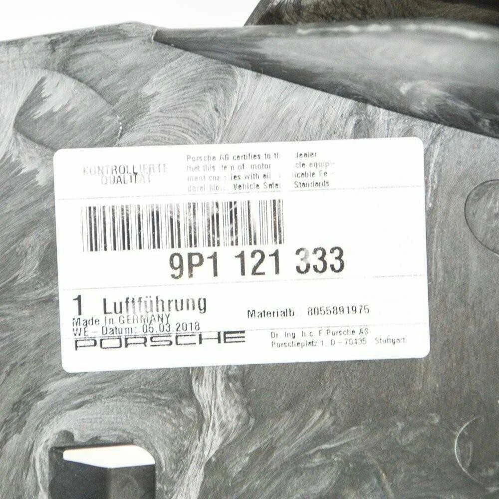 PORSCHE 718 Boxster 982 2.0i variklio ventiliatoriaus oro kanalas 9P1121333 naujas originalus 2017