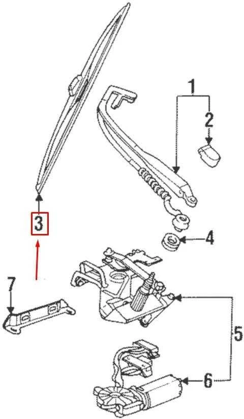 PORSCHE 89-98 911 Carrera 2 4 15\" Galinis Turbo Valytuvo Peilis O.E.M Valeo 99362803901