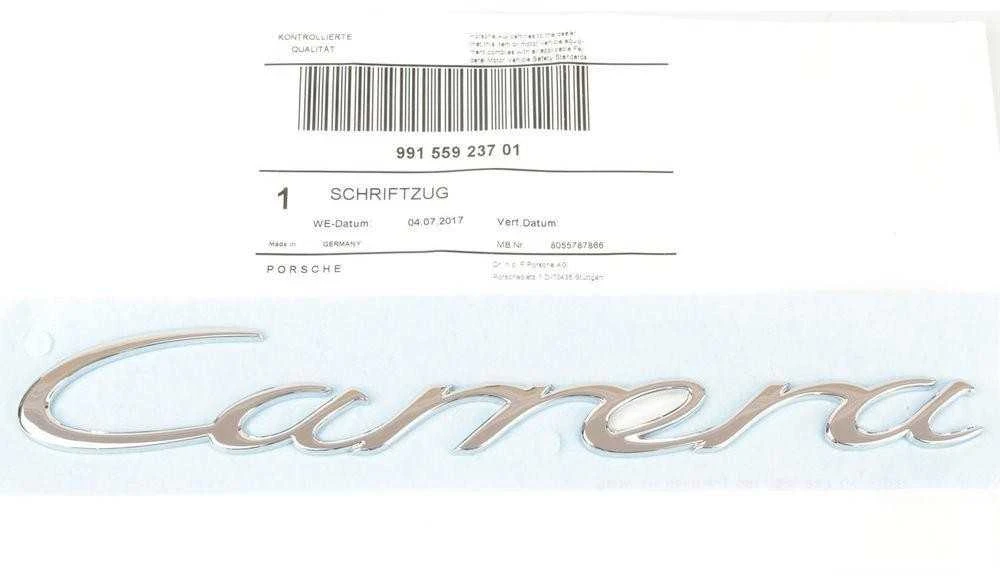 Porsche 911 2012-2016 Carrera Chromo Ženklelis Emblema Raidė Originali 99155923701